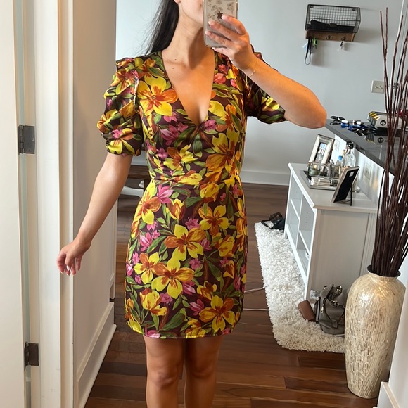 Adelyn Rae Dresses & Skirts - COPY - Adelyn Rae Floral Dress Puff Sleeve